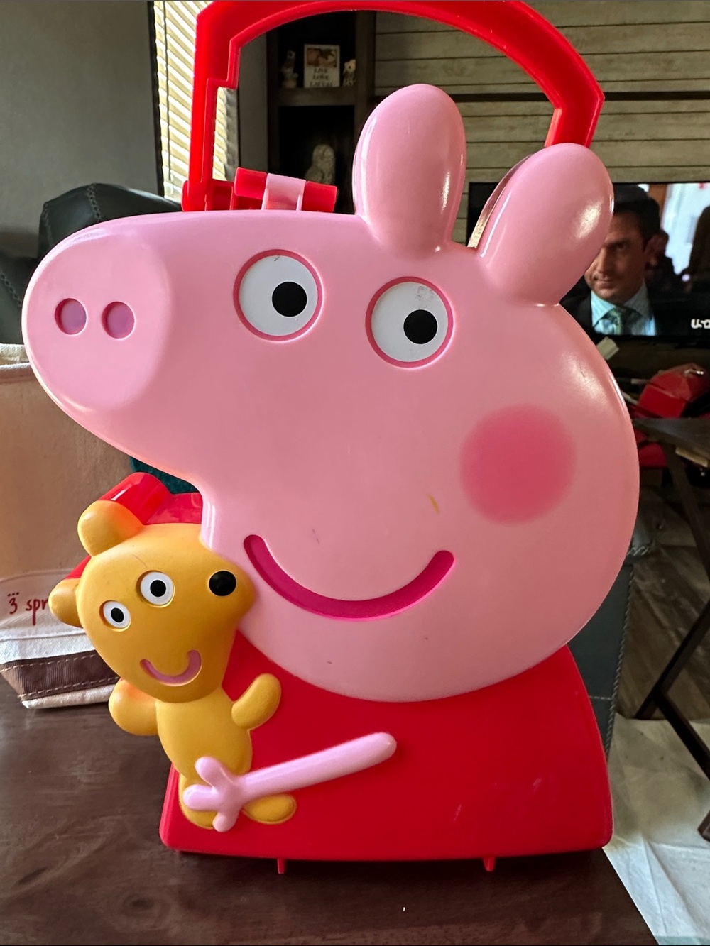 Pink Peppa Pig Style Carry Case Toy - Pink